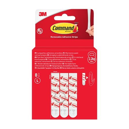 COMMAND Strips for generell bruk stor 8 strips