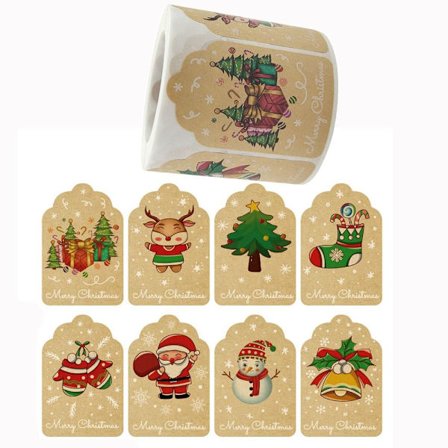 250/300 STK Glædelig Jul Stickers Xmas Forseglingsmærke 5 5