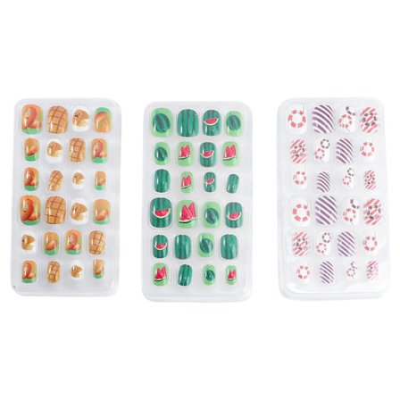 3 sæt falske negle lim børn småbørn falske negle kiste negle børn falske negle børn negle cover