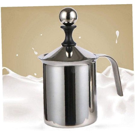 Kaffe Cappuccino Skummare Dubbel Mesh Latte Giftfri Rostfritt Stål Omrörare