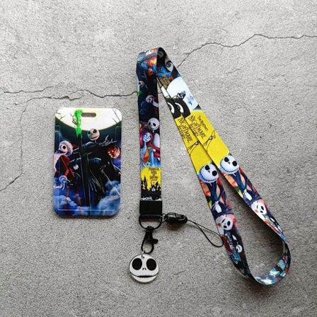 The Nightmare Before Christmas ID-kort Holder Tegneserie Jack Skellington Sally Print Bus Case med Strop