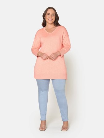 CISO - 3/4 Ærmet Strik - Koral