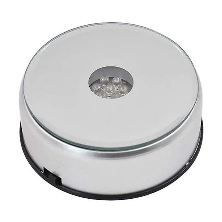 Roterande kristallvisningsplatta med LED-belysning