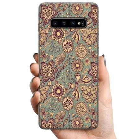 Samsung Galaxy S10 Tpu Mobilskal Vintage Flowers