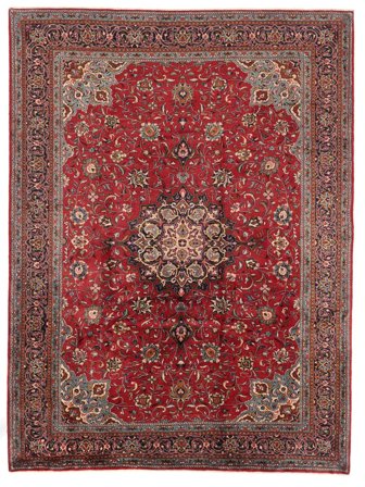 Anudada A Mano Sarough Alfombra 230X305 De Lana Rojo Oscuro/Negro