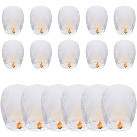 Kinesiske lykter, 20 stk minneslykter, laget av biologisk nedbrytbart materiale