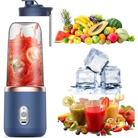 Mini Blender, USB Genopladelig Bærbar Blender, 300ML Smoothie Blender, Bærbar, Frugt og Grøntsager, Mini Elektrisk Mixer[594]