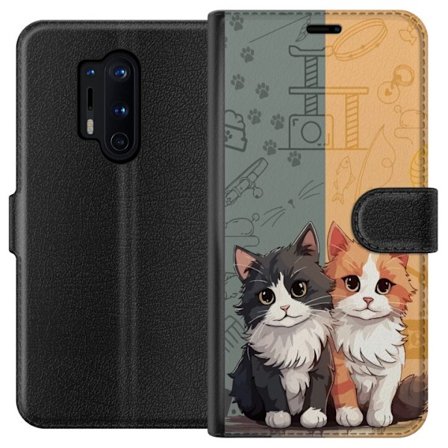 Kompatibelt Plånboksfodral till OnePlus OnePlus 8 Pro Katter