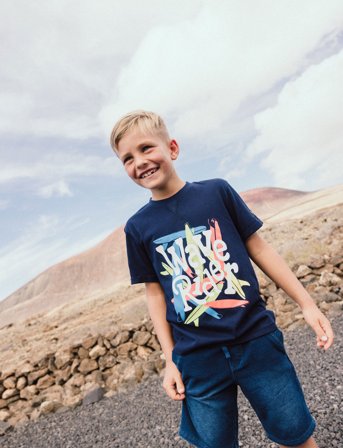 Boboli Knit T-Shirt - Navy - 116