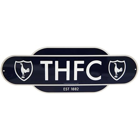 Tottenham Hotspur FC Retro Hängande Skylt One Size Svart/Vit