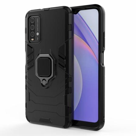 Xiaomi Redmi 9t - Hybrid Ring Skal - Svart Black Svart