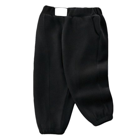 Sportbyxor för barn, mjuka, bekväma, trendiga sweatpants, träningsbyxor för pojkar, avslappnade byxor för höst, vinter, vår, svarta, 80 cm, 31,5 tum