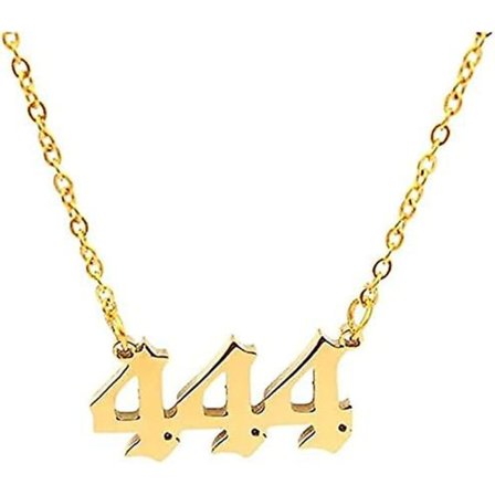 1 st Angel Number Halsband 111 222 333 444 555 777 888 999 Hänge Guld/Silver Pläterat Rostfritt Stål Halsband För Kvinnor & Män Användbar Och Mode