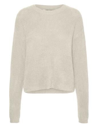 Vmpuff Ls O-Neck Pullover Boo Cream Vero Moda