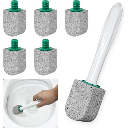 Pimpsten toalettrengöring, badrumsrengöringsborste toalettstav refill (5-pack)