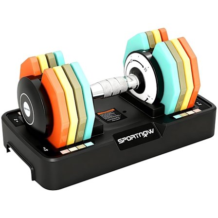 Justerbart håndvægtsæt, 5-25 kg, skridsikkert greb