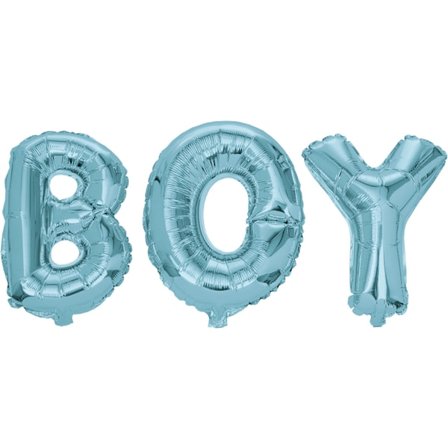 Folieballon Boy Blå til BabyShower fødselsdagsfest