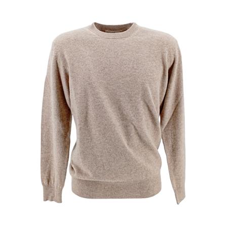 Altea, Round-neck Knitwear Beige, Heren, Maat:XL