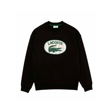 Lacoste, Sweatshirts Hoodies Zwart, Heren, Maat:S