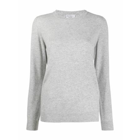 Brunello Cucinelli Jersey Grå, Dame Striktrøjer
