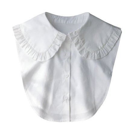 Lös krage dam Höst Vinter Ny volang Falsk skjorta Spets