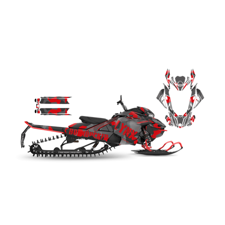 Dekalkit SweTown Army-Style-Rød - Lynx Boondocker DS 3900 850 E-Tec 2018-2020