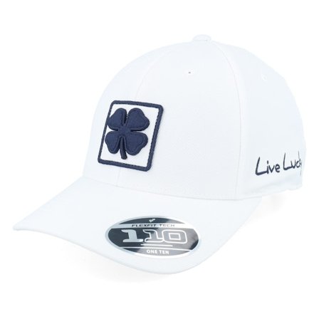 Black Clover - White adjustable Lippis - Boxed In Luck 6 White Flexfit @ Hatstore