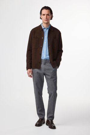 NN.07 Theo Chino Herren Grau Baumwollmix