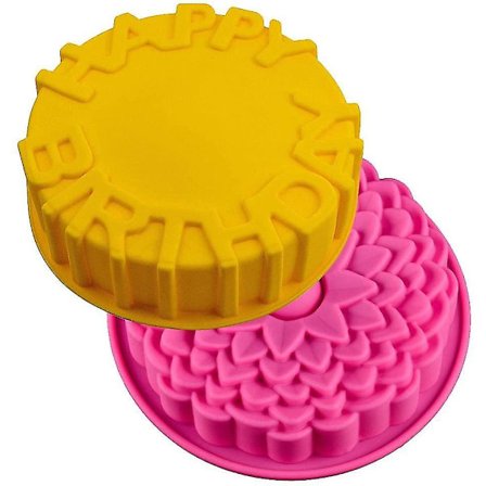 Blomstermønster Bursdag Silikon Bakeform Krysantemum