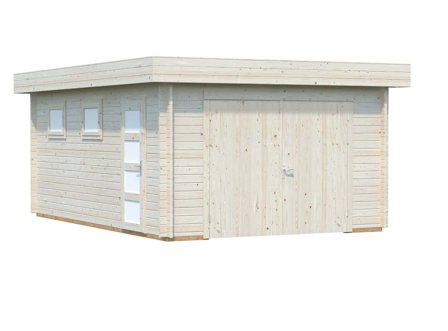 Palmako Rasmus Garage 19,8 m²/inv. 19 m², med port, obehandlad, Stugor & förråd