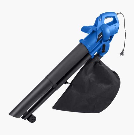 Biltema - Løvsuger/blåser LBS 2600 - Kombinert 2600W, Reduserer Løv til 1/10 av Størrelsen med 40L Oppsamlingssekk og Støttehjul