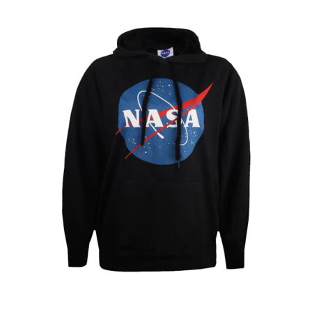 Nasa Dam/dam Circle Logo Hoodie Xl Svart