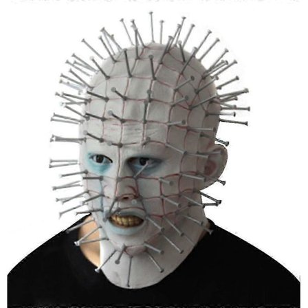 Halloween Hellraiser Horror Maske - Skræmmende Spøgelsesansigtsdækning med Søm til Cosplay (LGL)