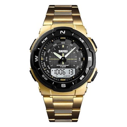 Herr Digital LED Analog Dual Time Display Armbandsur