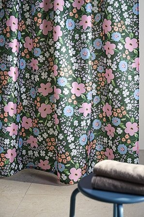 Jotex - Flower Duschvorhang Multi grün - SUMMER - Kaufe Duschvorhänge bei Jotex