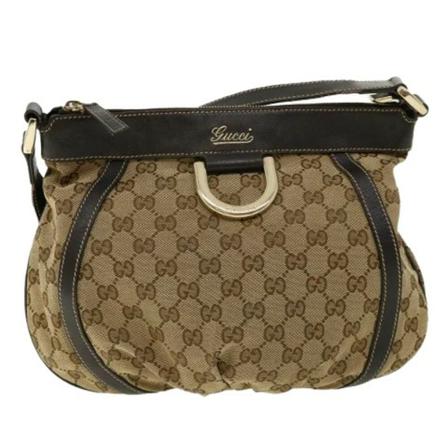 Gucci Vintage, Pre-owned Canvas gucci-bags Bruin, Dames, Maat:ONE Size,leer