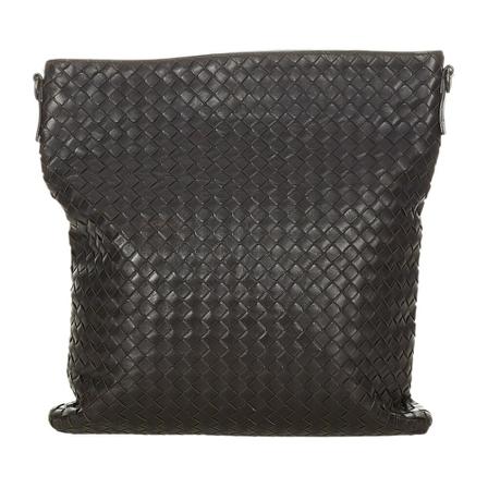 Bottega Veneta Vintage, Pre-owned Intrecciato Leather Crossbody Bag Bruin, Dames, Maat:ONE Size