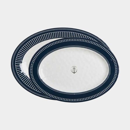Plats de service en mélamine Marine Business Sailor Soul, blanc/bleu, 2 pièces