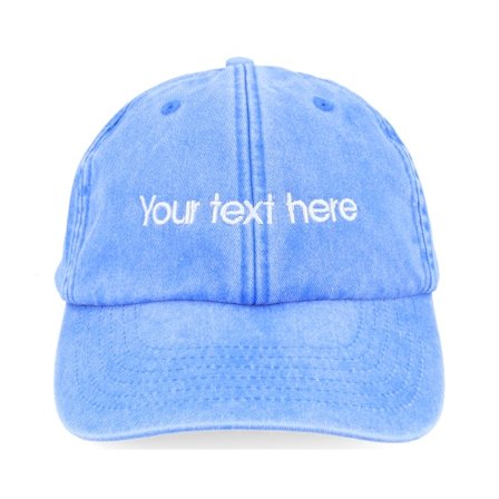 Beechfield - Bleu unconstructed Casquette - Washed Cap With Embroidery Cornflower Dad Cap @ Hatstore