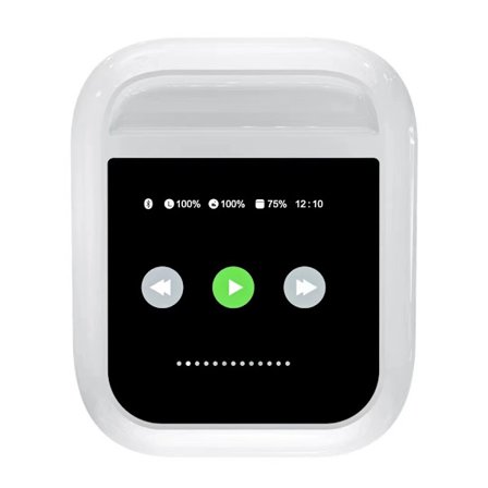 Trådlösa Bluetooth-hörlurar, brusreducerande Bluetooth-hörlurar, fullfärgsskärm in-ear-hörlurar, kompatibla med iPhone och Android