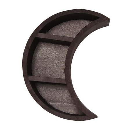 Boho-stil træmånehyldesæt vægdekoration krystaldisplay månefase træhylder halvmåne Oi