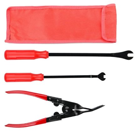 3/11/19/38/40 stk sett bilfjerning trimverktøy Håndverktøysett RØD