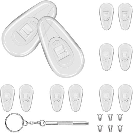 6 Par Airbag Næsepuder Brilleglas Reparationsdele 15mm Briller