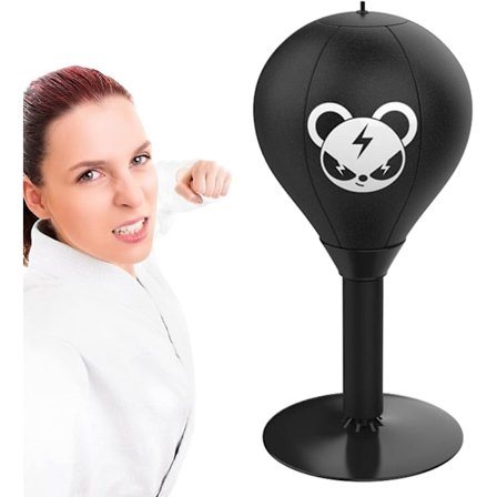 Stress Reducerende Værktøj, Mini Punchingbold Med Stativ, Fjedre, Sugeskop | Skrivebords Punchbold Heavy Duty Stress Relief Værktøj Til Kontor,