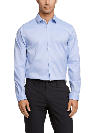 Lindbergh Plain Twill Stretch Shirt Skjortor Herr Blå XS