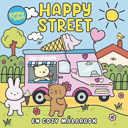 Cozy Happy Street Målarbok