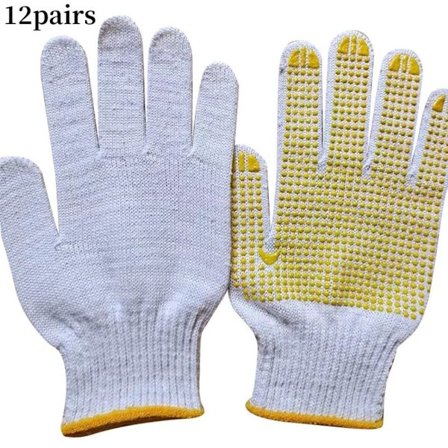 12 par Arbejdshandsker Havehandsker GUL