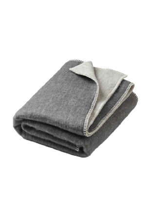 VIDE Pläd i ullmix 130x170 cm Filtar & plädar Grå ONESIZE