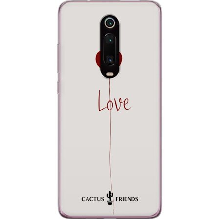 Yhteensopiva Puhelinkuori Xiaomi Xiaomi Mi 9T Pro Cactus and Friends - Love Balloon Minimal