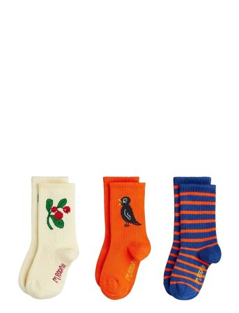 Mini Rodini Lingonberries 3-Pack Socks - Multi/patterned - 32/35